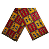 Red, Yellow & Black Cultural Motif Heritage Polyester Fabric