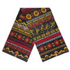 Red, Gold & Black Geometric Ethnic Pattern African Wax Cotton Fabric