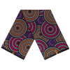 Magenta, Mustard & Purple Circular African Wax Cotton Fabric