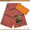 Dazzling Purple & Orange Geometric African Print Fabric - 6 Yards